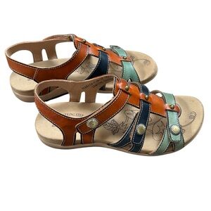 L'Artiste by Spring Step Terezia Sandals
-Multi-Color Leather- EU 37/US 6.5/7